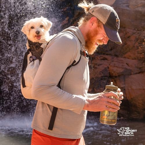 K9 Sport Sack Air 2 - Large, Jet Black - Ideal for Dogs with 20-22” Back Length - Durable, Breathable Backpack-Style Carrier - Perfect for Walks, Short Hikes & Public Transportation