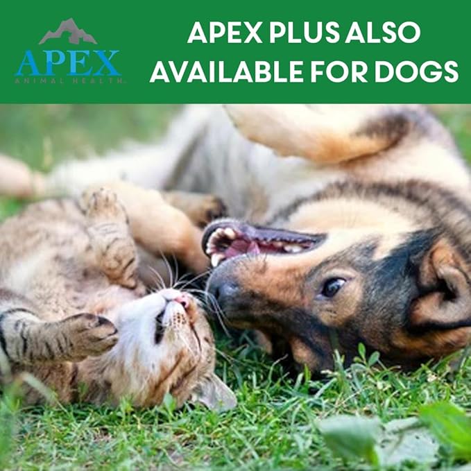 Apex Plus Cat Flea and Tick Treatment | 6-Month Supply, Over 1.5 lbs | Flea Treatment for Cats & Kittens | 24-Hour Activation, Waterproof, 30-Day Protection
