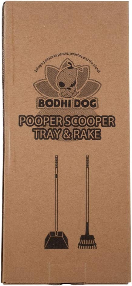 Bodhi Dog Pooper Scooper for Small to Large Dogs - Heavy Duty Metal Long Handle Tray & Rake Poop Scoop - Durable, Rust-Resistant, Great for Grass, Streets, Gravel & Outdoor Cleanups