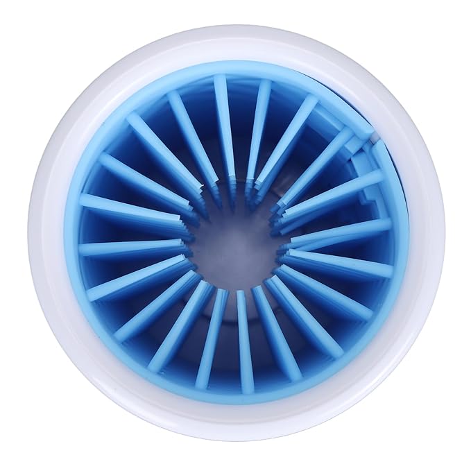 Automatic Dog Cleaner, Soft Electric Washer USB Rechargeable Portable Cleaner Cup, Dog Foot Cleaning Machine for Small to Medium Dogs Cats (Black White)