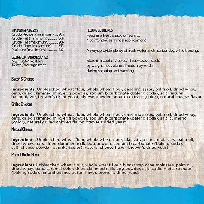 Blue Dog Bakery Natural Dog Treats, Mini Crunch, Assorted Flavors, 16.2oz, 3 Count