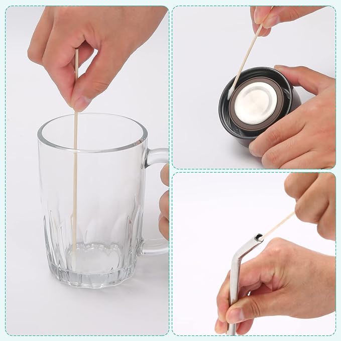 Extra Long Cotton Swabs, 400 Counts, 6-Inch | Lint-Free Tips for Gentle Cleaning of Small Dogs, Guns, Electronics, Makeup, and Crafts | Durable Wooden Sticks with Convenient Storage Box