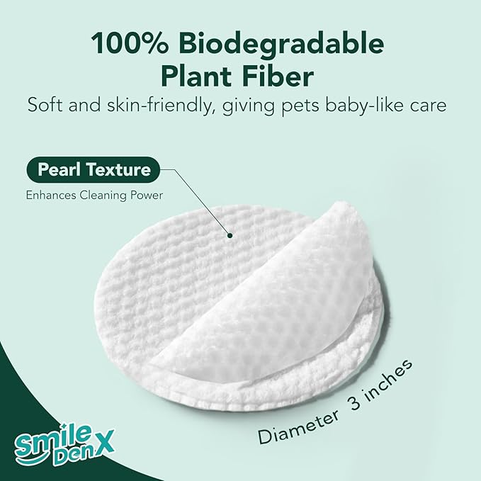 Dog Eye Wipes, Gentle Eye Wipes for Dogs & Cats, Pet Eye Cleaner Wash Removes Discharge, Crust, Debris, and Gunk (100, Unscent)