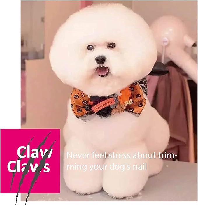 Guillotine Type Dog Nail Clippers for Small and Medium-Sized Dogs, Safety Guard to Avoid Over Cutting, Sharp Stainless Steel Blade (No Coated Handle)