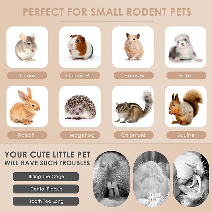 Bissap 230g/8.1oz Apple Sticks for Rabbits, Natural Bunny Chew Toys and Treats for Chinchilla Guinea Pig Hamster Gerbil Small Animals Pet Apple Wood Stick Toys Teeth Grinding