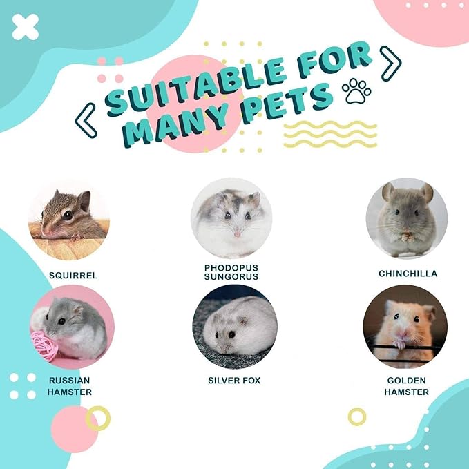 antiai Hamster Wooden Silent Wheel, 9.8 Inch Small Animal Exercise Wheel Accessories, Quiet Spinner Hamster Running Wheels Prevent Depression Toys for Hamsters, Gerbils, Mice and Other Small Pets(L)