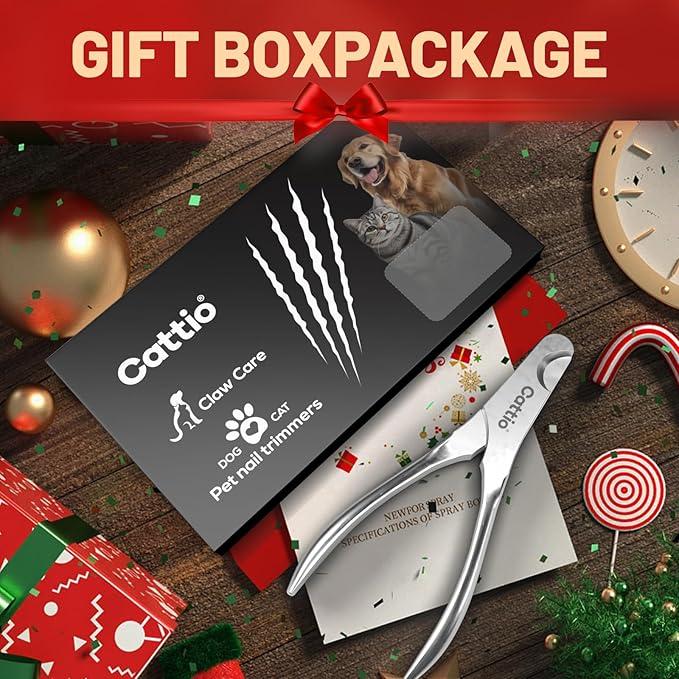 Dog Nail Clippers - All Steel Material, Built-in Spring,Heavy Duty Dog Nail Trimmer Full Metal Razor Sharp Professional for All Dogs Cats with Thick Toena,Dog Nail Trimmers