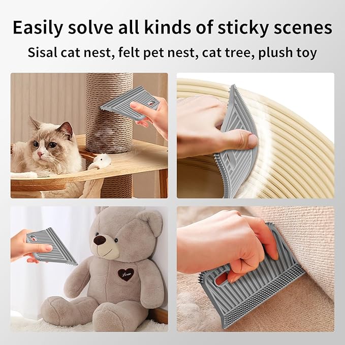 4 in-1 Pet Grooming Combo and Pet Hair Removal Soft Brush - Deshedding Dog Brush,Metal Comb for Cat and Dog,Dematting Comb,Matted Fur on Cats and Dogs