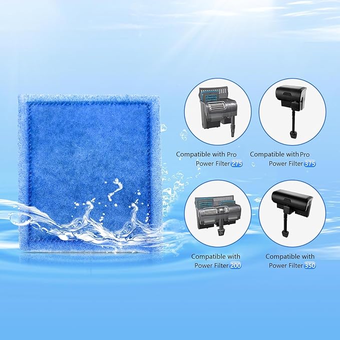 60 Pack Aquarium Rite-Size C Filter Cartridges Compatible with PRO Power Filters 275/375, Power Filters 200/350