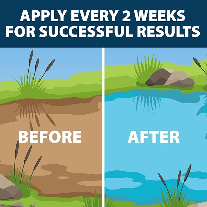 Airmax PondClear Packets, Beneficial Bacteria & Enzyme Clarifier Treatment with Ecoboost PRx, Clear & Clean Pond & Lake Water, Safe for Fish, 24 Count