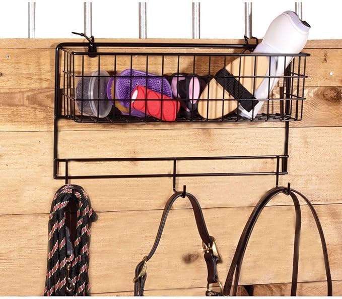 Basket & Tack Rack for Horse | Sturdy, Multi-Function, Mounted Design | 5 Year Warranty
