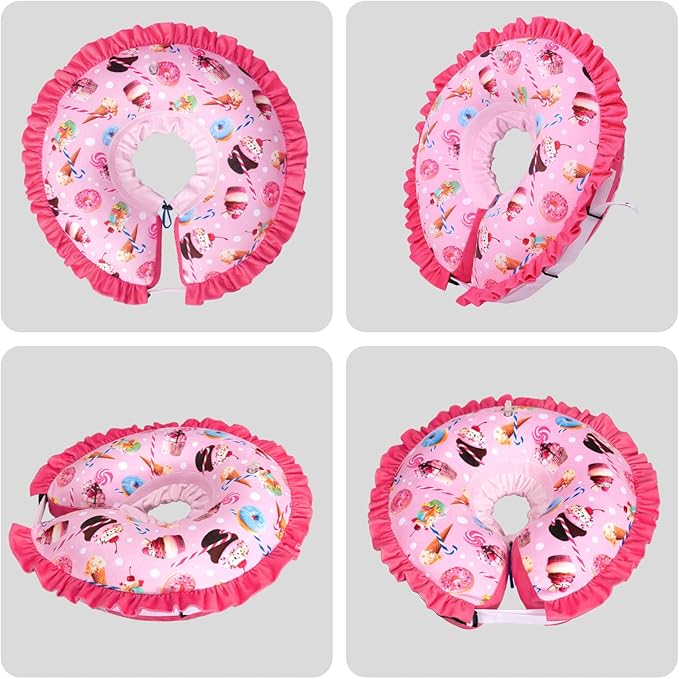 CuteBone Inflatable Dog Collar Alternative for Small/Medium Dogs After Surgery-Double Adjustable Neck Range P23SO00102M