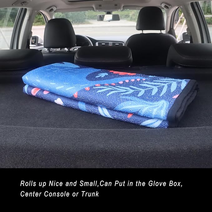 Car Seat Cover Protector Front Seats,for Gym Workout,Running,Swimming,Beach and Hiking,Waterproof Sweat Towel Bucket Seat Covers for Cars SUV Trucks (Dinosaur, 2Pcs)