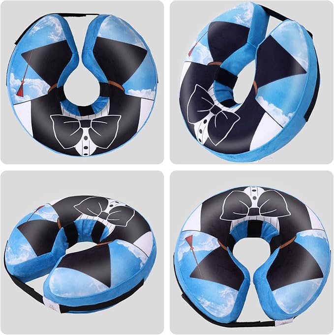 CuteBone Inflatable Dog Neck Donut with Removable Soft Fleece Covers for Small/Medium/Large Dogs and Cats After Surgery GWB13XL