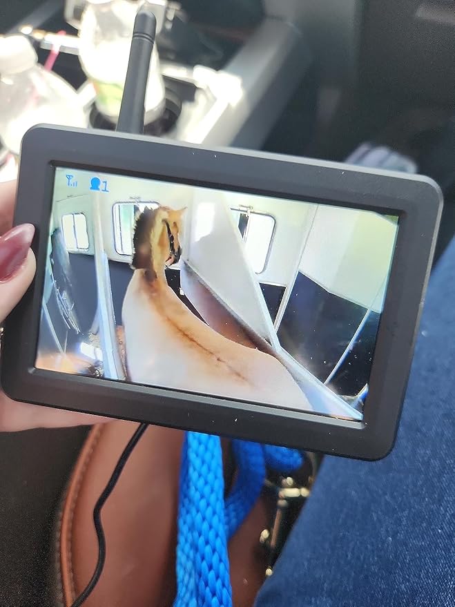 EWAY 2 Magnetic Wireless Backup Cameras HD1080P w/ 5" Split Screen Monitor Portable No Wiring Trailer Hitch IR Night Vision Rear View Camera for Truck Pickup RV Camper 5th Wheel Boat Horse Trailer