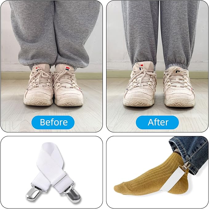 Adjustable Boot Straps Pant Stirrups Clips Boot Clips