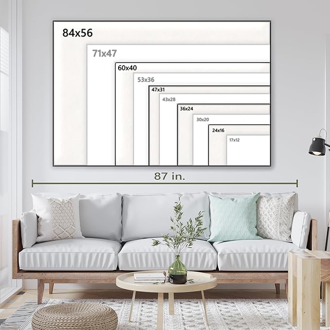 Nature Wall Art Prints - Ocean Forest Mountain Lake Canvas Landscapes - Small to Extra Large Living Room Bedroom Kitchen Bathroom Décor (Snow Covered Trees on Mountain, 39L" x 59W" - 3 Panels)