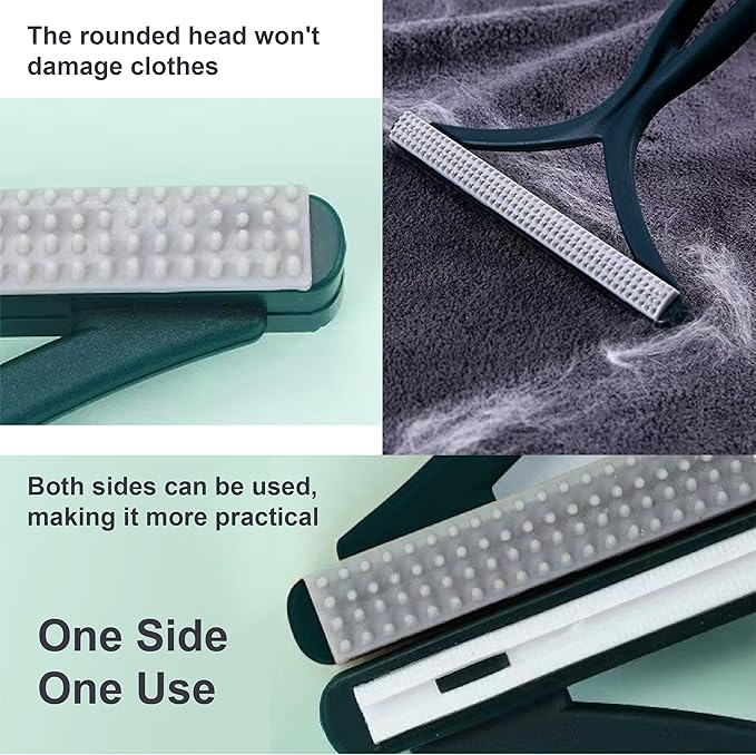 2-Pack Pet Hair Removal Gloves with A Hair/Lint Removal Tool – Remove Cat/Dog Fur from Clothing, Furniture, Car Seats, Bedding & Carpet – Reusable & Washable Lint Hair Remover for Pet Owners