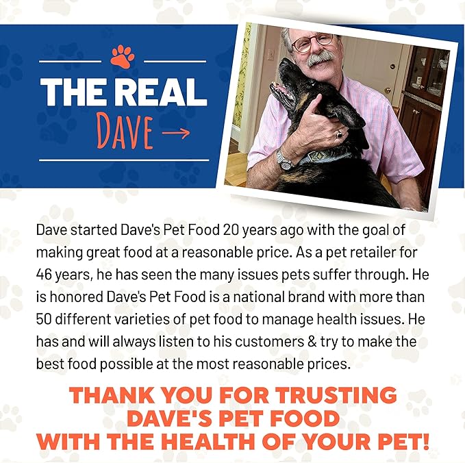 Dave's Dog Food Bland Diet Dog Food for Sick Dogs with Upset Stomach (Chicken & Rice), Economy Size for Large Pups or Big Eaters, Sensitive Stomach, 22 oz (Case of 12)