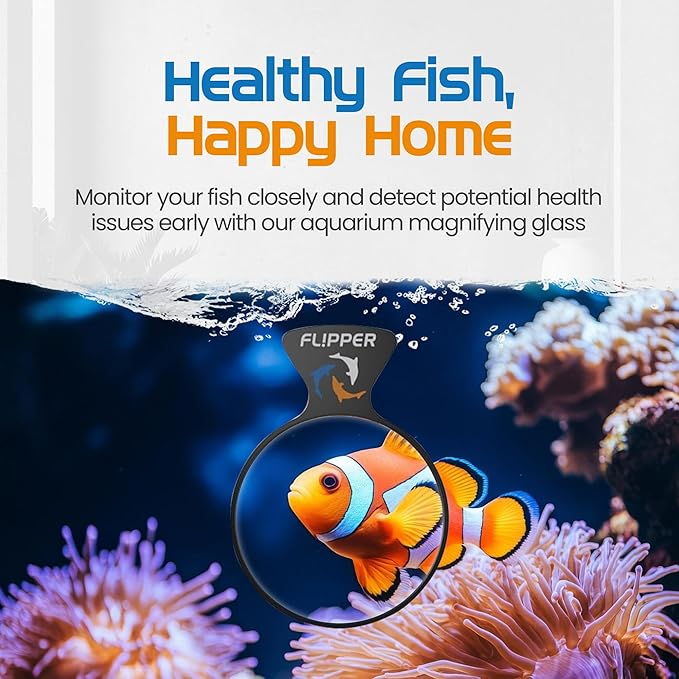 FL!PPER Flipper DeepSee Viewer 3" Nano - Coral and Fish Magnifier for Reef Tank and Freshwater Aquarium Photography and Videography - Magnetic Magnifying Glass