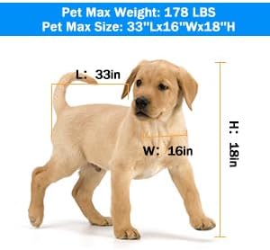 Dog Bath Tub 34'' Small Dogs, Pet Grooming Bahtub Home Washing Station for Small Pets Stainless Steel with Sliding Doors, Left Steps