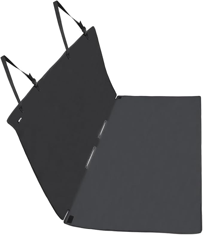 Amazon Basics Waterproof Car Back Bench Seat Cover Protector for Dog - 56 x 47 inch, Black