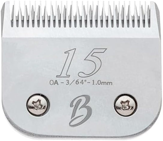 Detachable A Series 15 Blade Dog Grooming Cut Length 3/64" - 1.0mm Japanese Carbonized Steel Blades 15 Clipper Blades and Dog Clipper Blades 15 Compatible A5 Series Clipper for Dogs(15)