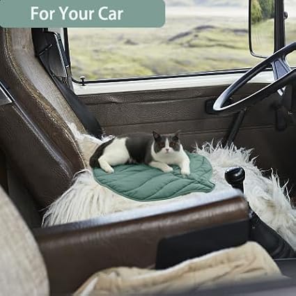 30 X 20 Inch Leaf Shaped Cotton Cat Bed Pad, Warming Cat Mat, Pet Warming Pad for Cats, Warmer Mat for Feral and Indoor Cats, 2025 Enlarged and Thickened Leaf Beds