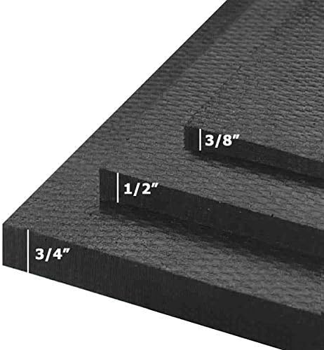 American Floor Mats - Heavy Duty Stall Tiles - Stable/Horse Tiles - Thick, Durable Rubber Flooring Solid Black 1 Border Tile 1/2" Thick