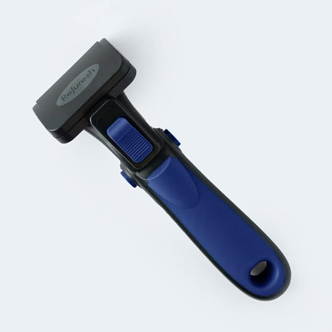 Deshedding Dog Brush for Long Hair (Small,Blue) – Gentle Deshedding tool for Dogs & Cats – Reduces shedding, without damaging topcoat. Removes Loose Fur & Dead Undercoat.