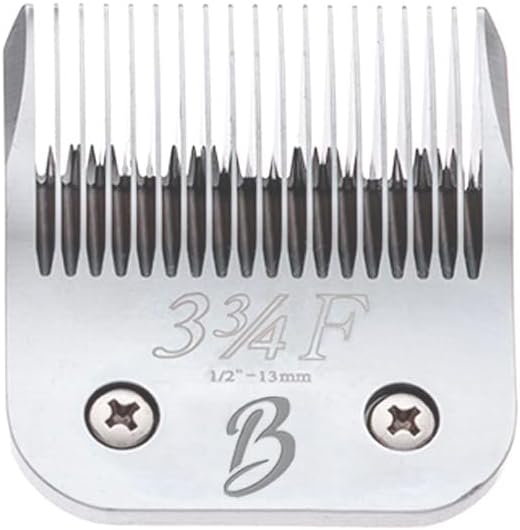 Detachable A Series 3 3/4 Blade Dog Grooming Cut Length 1/2" - 13mm Japanese Carbonized Steel Dog Clipper Supplies | Dog Grooming Blade Compatible A5 Series Clippers for Dogs(3 3/4F)