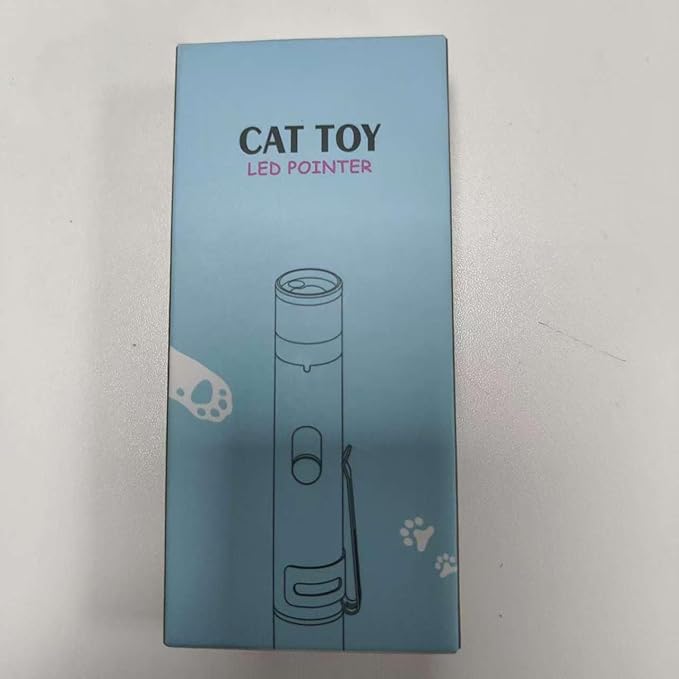 Cat Toys, 2 Pieces, USB Rechargeable Interactive Cat Mouse Toys, 3 Light Modes & 5 Adjustable Patterns, Portable Kitten Toy for Indoor Cats & Dogs, Training & Exercise Fun