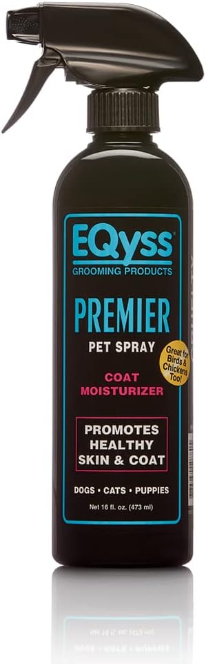 EQyss Premier Pet Spray - Moisturizes & Conditions for Healthy Skin & Coat, Non- greasy, Repels Dust & Dirt - Great for Dogs, Cats, Puppies (16 oz)