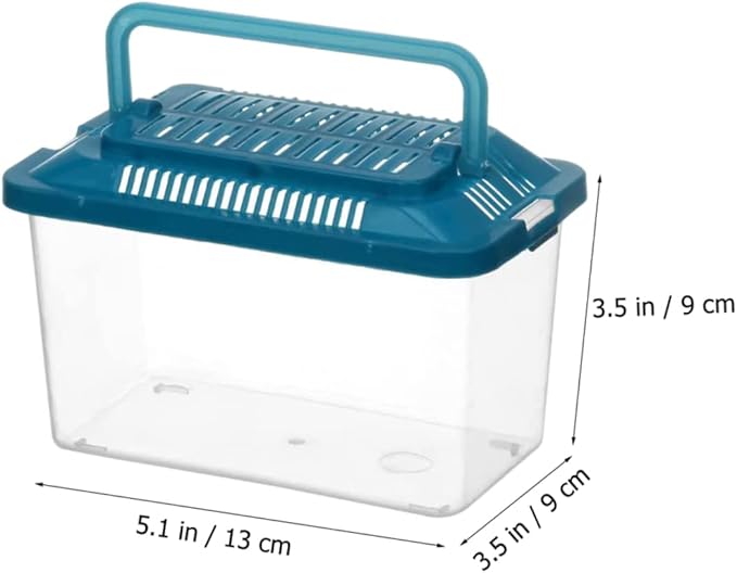 FRCOLOR Plastic Turtle Fish Tank Pet Fish Tank Small Aquarium Plastic Goldfish Aquarium Habitat Acrylic Reptile cage reptisoil terrariums Handheld Feeding Box Household