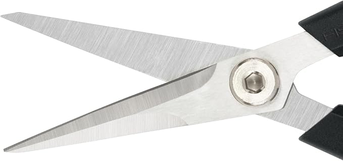 Fiskars Comfort Loop Micro-Tip Pruning Snips - 7" Garden Shears with Sheath and Extra Large SoftGrip Handle - Yard and Garden Tools - Orange/Black