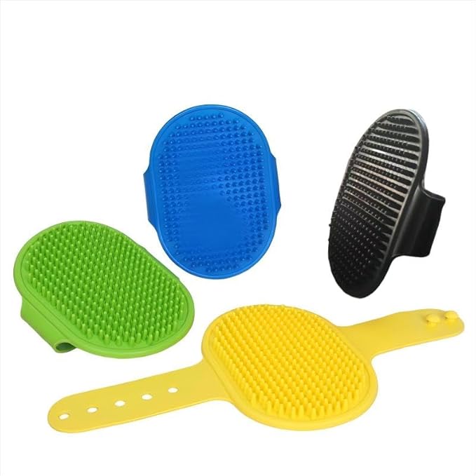4PCS Cat Self-Groomer, Indoor Cat Brush, Adjustable Silicone Self-Cleaning Massage Tool for Dogs and Cats Scrubbing, Bathing, Massage, Hair Cleaning