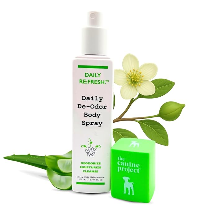 Luxury Daily Dog Deodorant & Grooming Spray – Long-Lasting, Odor Eliminating Pet Deodorizer Spray for Dogs’ Coat & Skin – Gentle & Clean, Irresistible Fresh Spa Scent 5.07 Fl oz.