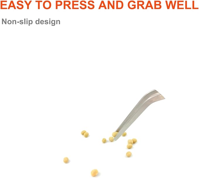 Extra Long Tweezers, Feeding Tongs, 18.9 inch Aquarium Stainless Steel Large Aquascape Tools for Fish Tank, Terrarium，Aquascaping, Reptile Snake (Curved)