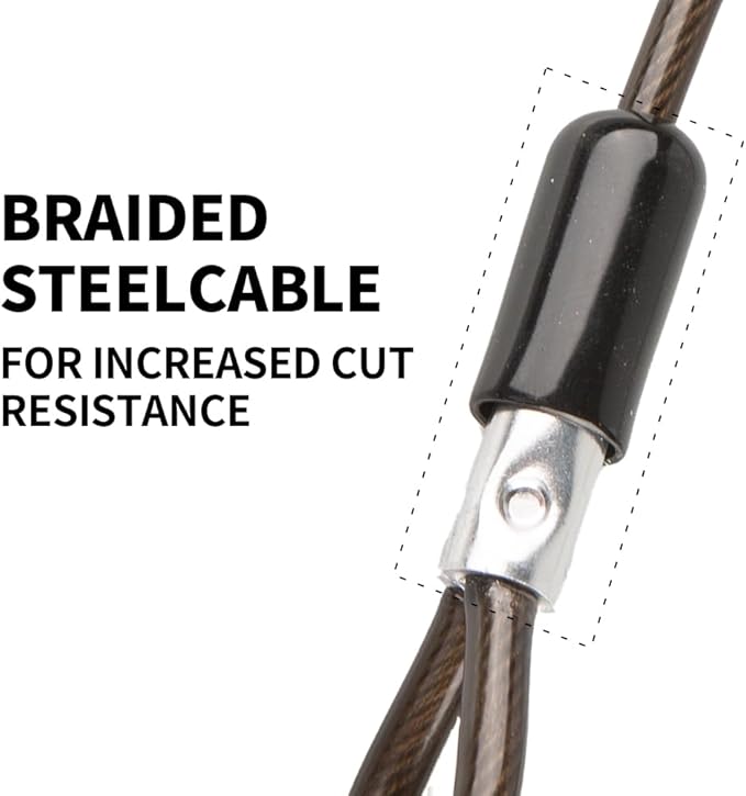 Dog tie Out Cable, 10/20/25/30/50/70/100 feet, Suitable for Dogs up to 350 pounds, Dog Cable with Swivel Buckle, Lightweight, Non-Winding, for Outdoor Camping, Yard Dog Cable (Black, 30FT)