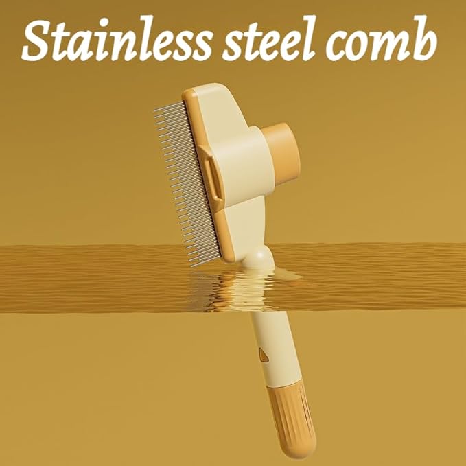 2 Pcs Brush for Cats, brush Cat Comb, Avatore brushs-Removes Fur & Relieves Pain, Upgrade Dog and Cat Hair Removal with Release Button, Multi-function Grooming Brushs for Short&Long Cats