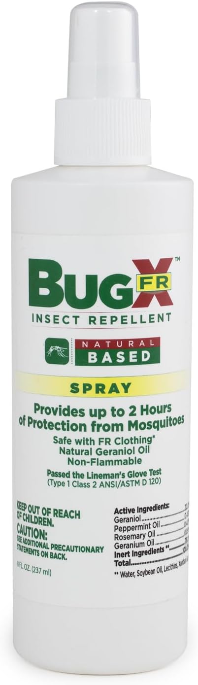 CoreTex Bug X FR DEET-Free Insect Repellent Spray - 8oz Bottle of Natural Geranium Oil to Protect Against Mosquitoes, Flies, & Fleas - Travel Size Bug Repellent Spray Bottle