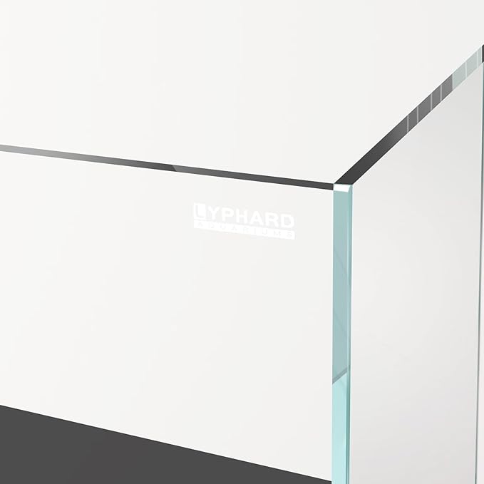 Cube Rimless Aquarium 4 Gallon, Ultra Clear Low Iron Nano Fish Tank for Betta, L9.8×W9.8×H9.8 Glass Thickness 5mm with EVA Foam Leveling Mat