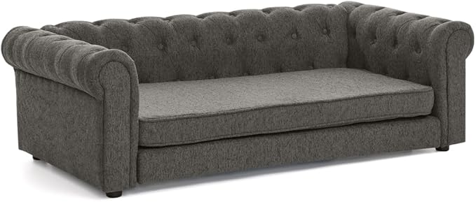 Dog Sofa Couch for Medium to Large Dogs, 55" Memory Foam Pet Sofa Couch with Washable Fabric, Durable Elevated Dog Bed with Legs, Removable Cushion for Medium and Large Dogs, Dark Grey