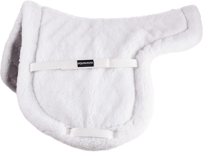 Equinavia Eidsvoll Close Contact English Saddle Pad | Horse Saddle Pad with Shock Absorbing Fleece Top | Hook & Loop Billet Straps, Secure Fit | Breathable for All Riding Styles