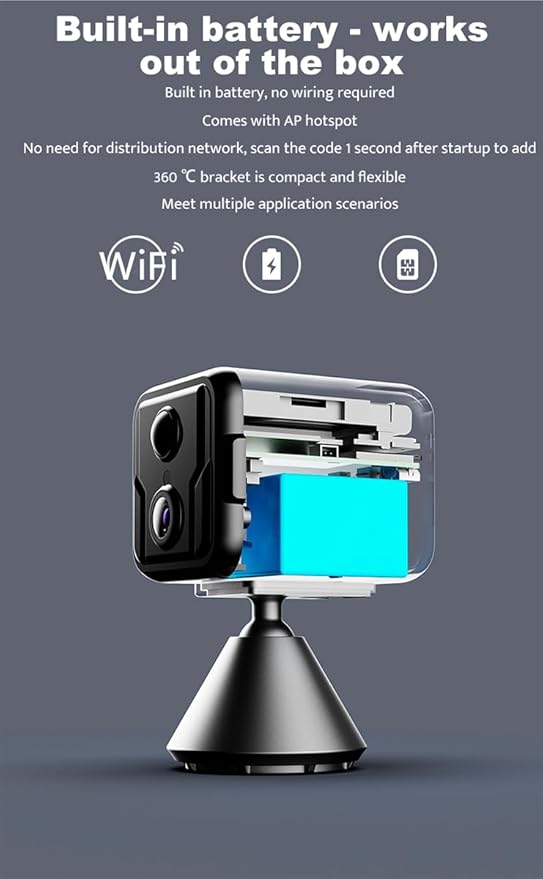 Cameras for Home Security-Indoor MiNi 1080P HD,Security Camera Wireless for Baby/Nanny/Pet/Dog/Cat, Infrared Night Vision,Magnetic Base Bracket,Cloud & SD Card Storage, (2.4 /5GHzWiFi)-Silver