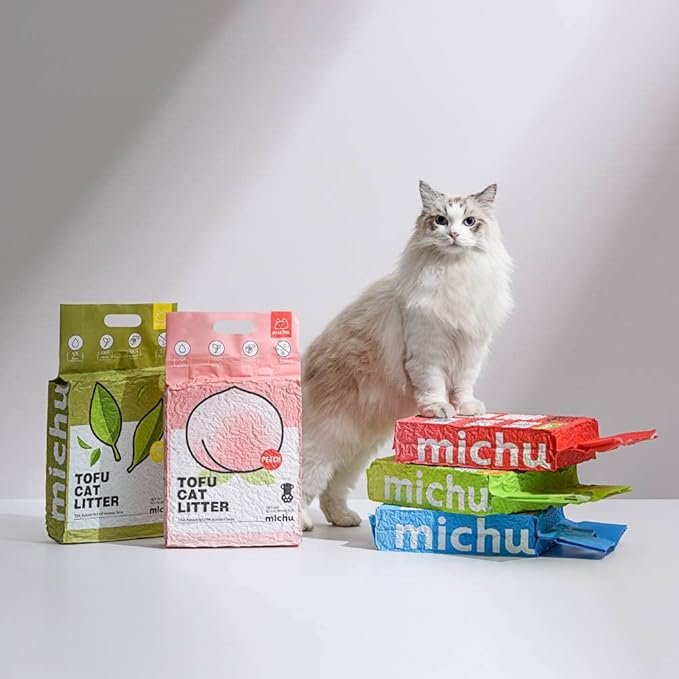 Tofu Cat Litter Natural Clumping Tofu Cat Litter 5.5lb/88oz 5 Scents (Ocean Fresh + Wonder Litter, 2 Pack)
