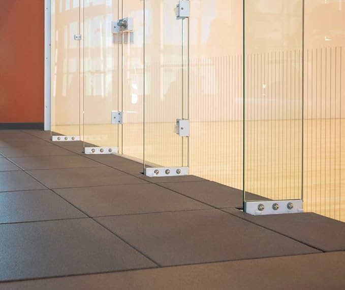 American Floor Mats - Extreme Rubber Gym Tiles - 1 Inch Thick Colorful Rubber Gym Tiles - Superior Shock and Sound Absorbing - 95% Tan, 100 Tile Pack (Covers 400 Sq Ft)