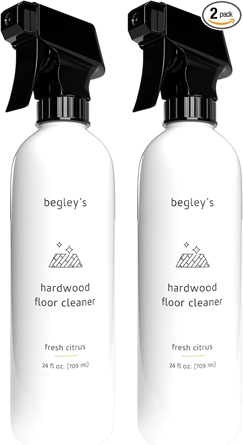 Begley's Hardwood Floor Cleaner Spray - Hard Wood Floor Cleaner for Mopping - Citrus Scent Hardwood Cleaner - 24 oz, 2 Pack