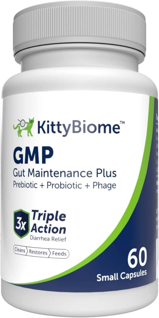 Cat Probiotics - GMP Prebiotics and Probiotics - Reduces Diarrhea Flareups for Cats - KittyBiome