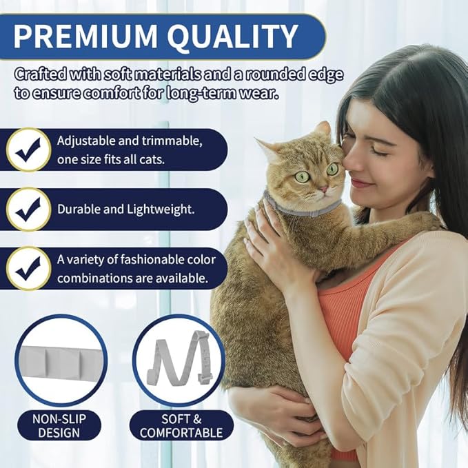 4 Pack Flea Collar for Cats, 32 Months Flea and Tick Prevention for Cats, Waterproof Cat Flea Collar, Natural Cat Flea and Tick Treatment, Adjustable Flea and Tick Collar for Cats Kittens(4 Colors)